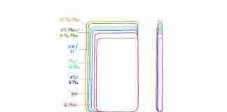 iPhone sizes sketch October 2020
