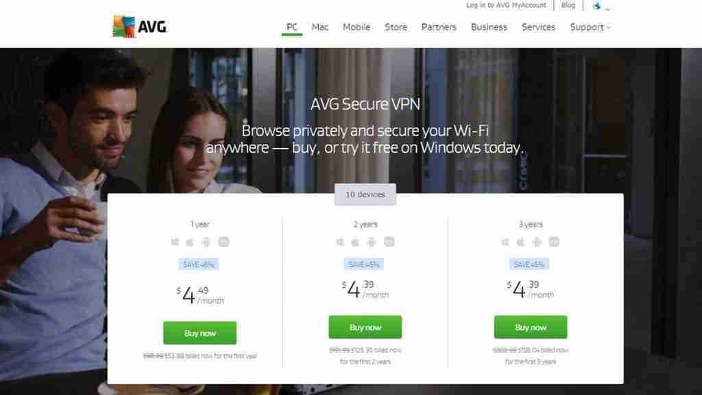 AVG VPN not working