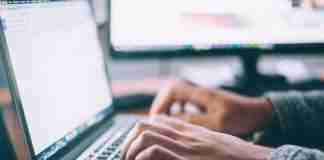 Person search on web browser on laptop
