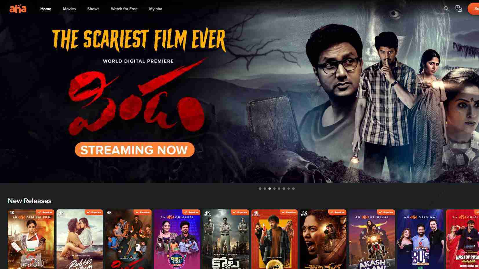 Aha streaming service website