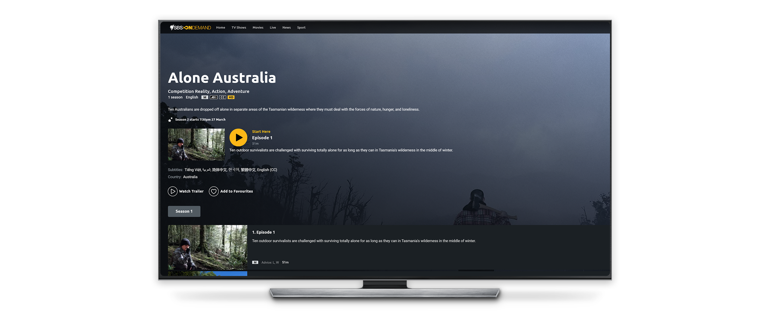 How to watch Alone Australia in the UK