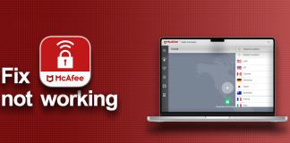McAfee Safe Connect not working