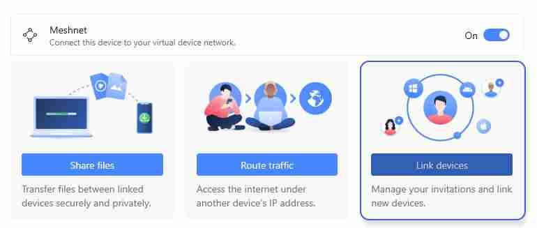 Meshnet linking devices Meshnet linking devices