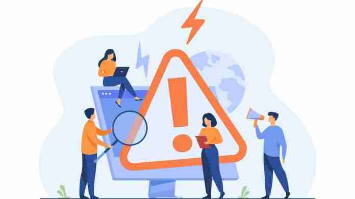 Operating system error warning sign Operating system error warning sign for NET::ERR_CERT_DATE_INVALID