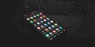 Android phone showing apps