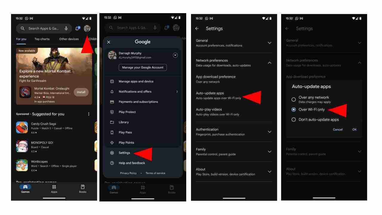 Auto updates on Google Play Store on Android 2