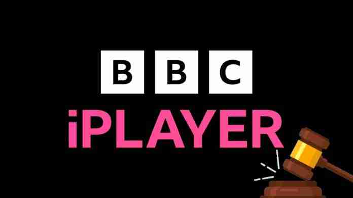 BBC iPlayer with court hammer BBC iPlayer with court hammer