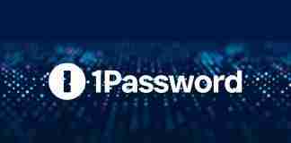 1Password Logo on tech abstract background