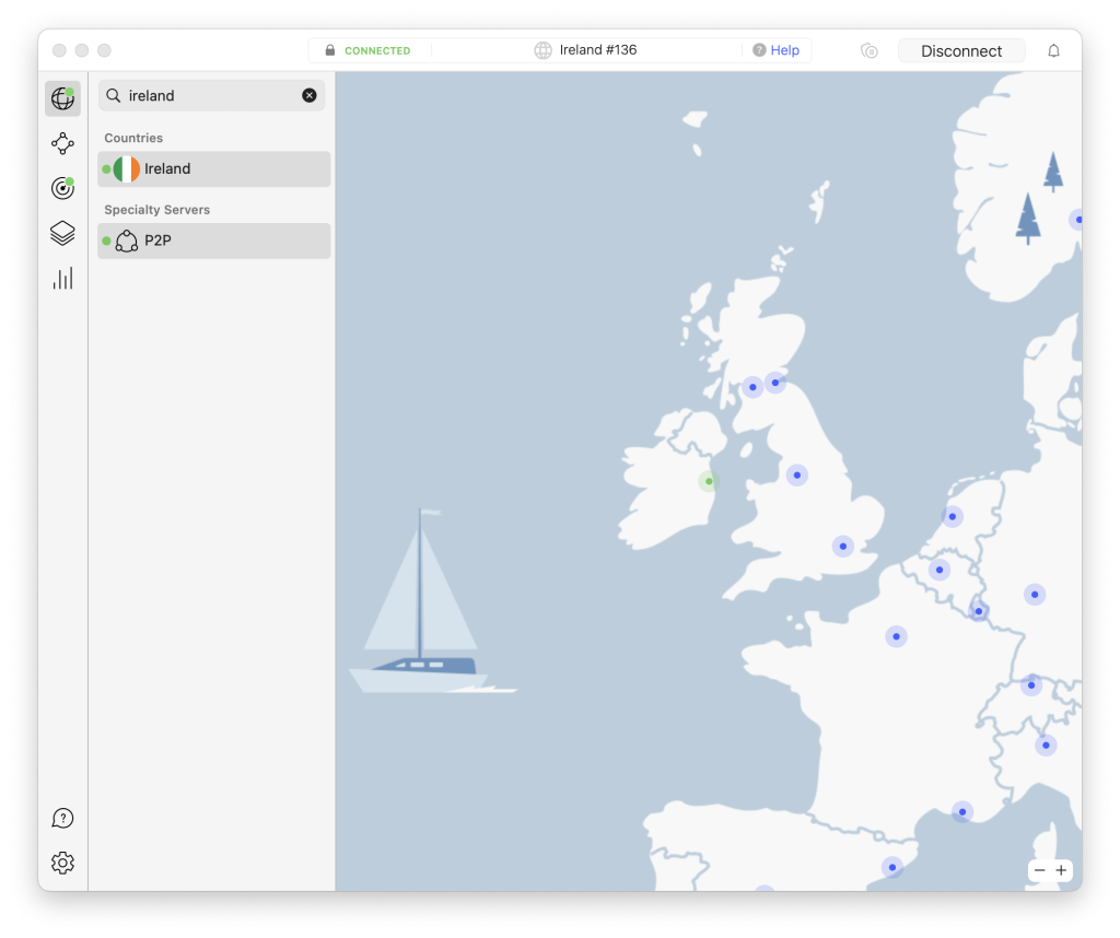 Connect to a different VPN server in Ireland Connect to a different VPN server in Ireland