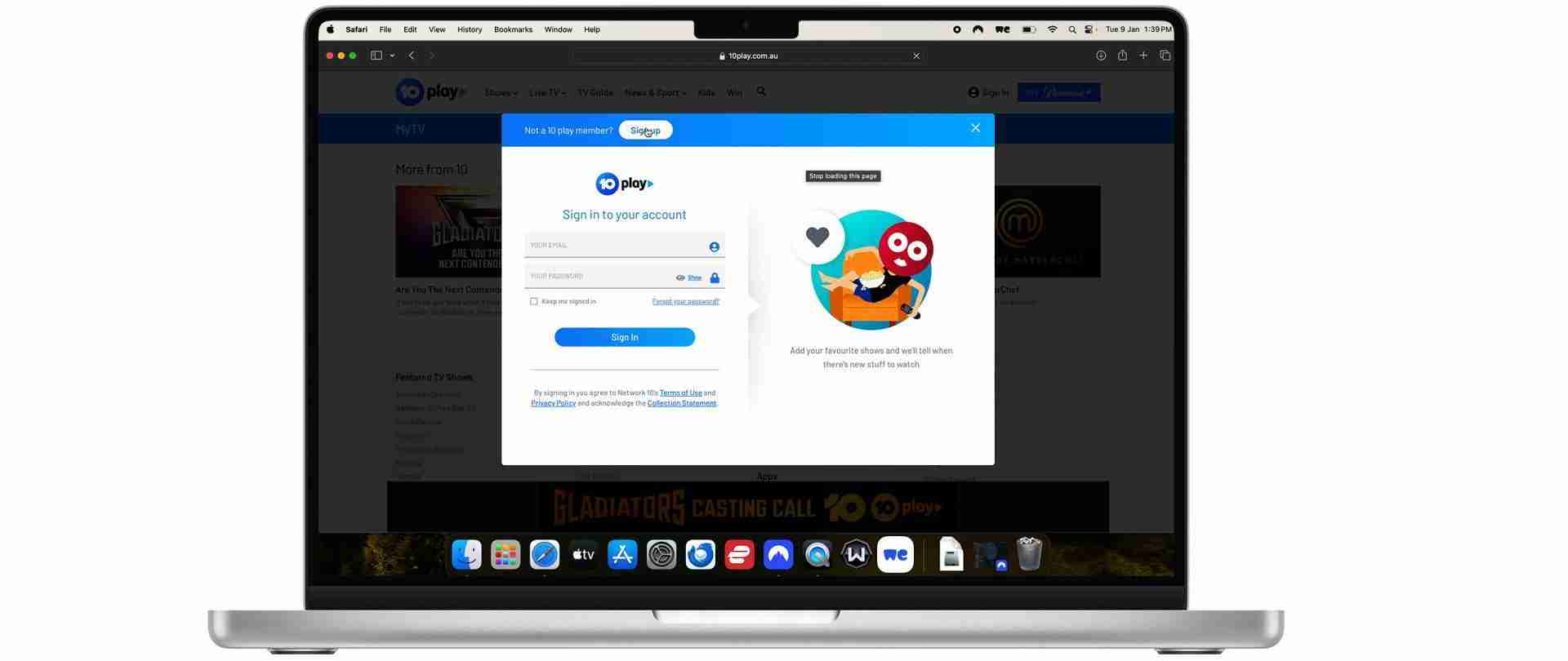 How to make a 10Play account outside Australia