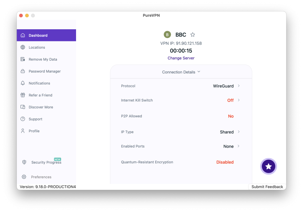 PureVPN review 2025 - Security