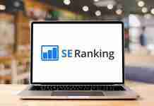 SE Ranking review (2025): An all-rounder SEO Tool SE Ranking Logo on Laptop