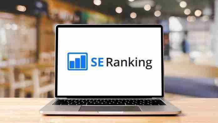 SE Ranking Logo on Laptop SE Ranking Logo on Laptop