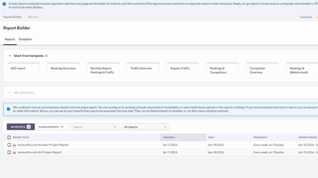 SE Ranking Report Builder SE Ranking Report Builder