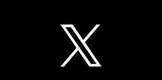 X Twitter logo on black background