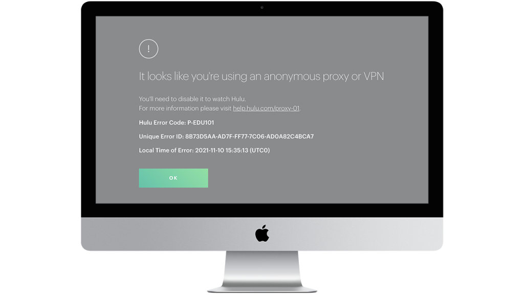 Hulu VPN error Hulu VPN error
