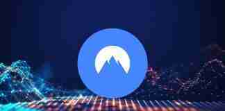 NordVPN logo on tech concept