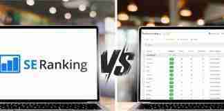 SE Ranking vs Check Position logos on laptops